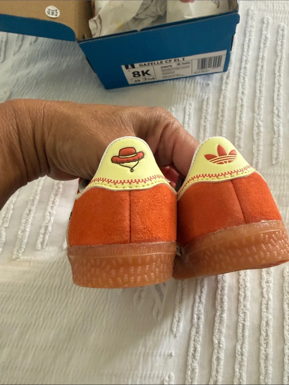 adidas Kids Gazelle Jessie  CF EL Orange Suede TOY STORY
